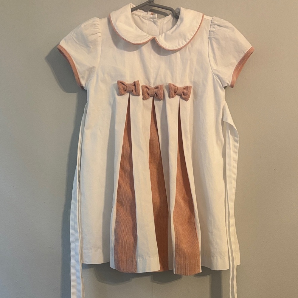Charming White and Pink Kids Dress